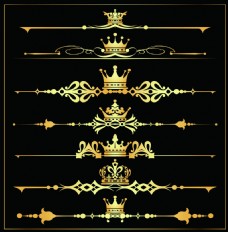 欧洲高贵复古皇冠网页设计标签