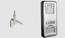 方形银砖银器免抠png透明图层素材