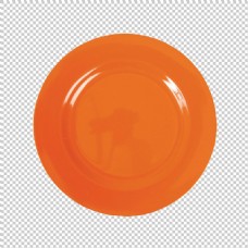 圆形素材圆形橙色盘子免抠png透明图层素材