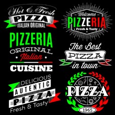 排版设计意大利披萨设计矢量