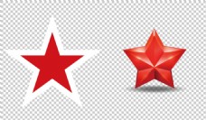 图片素材红色红星免抠png透明图层素材
