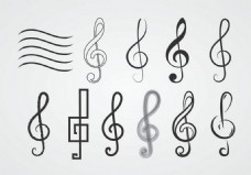 音符音乐符号矢量素材