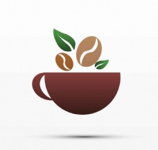 咖啡杯抽像时尚咖啡商标logo