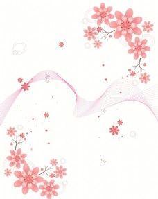 花朵创意粉色丝带花朵移门创意画