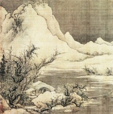 背景墙古典江南山水图