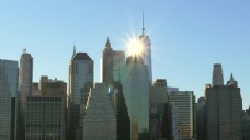 纽约一个世界贸易中心的阳光普照