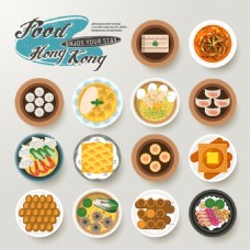 矢量香港美食海报