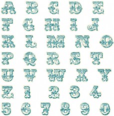 英文字母艺术字图案