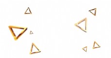 金色几何三角元素
