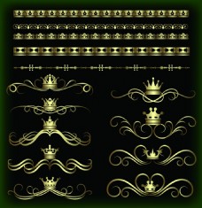 流线皇冠饰品网页设计标签