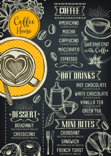 茶手绘时尚咖啡厅食谱