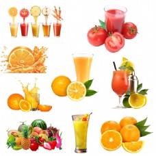 果汁橙汁番茄汁水果