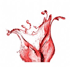 手绘红色果汁元素
