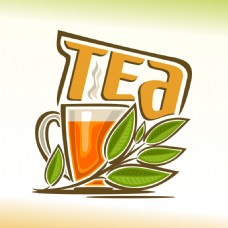茶杯卡通清新茶叶LOGO设计