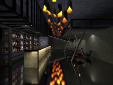室内设计现代风酒吧效果图3d素材