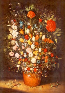 欧式复古欧式花朵油画背景墙素材图片
