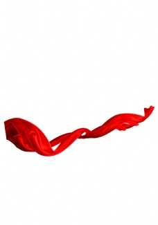 红色丝带国庆节元素素材