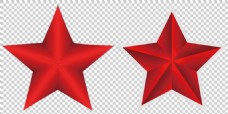星星两个红星免抠png透明图层素材