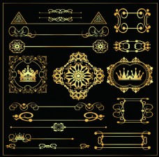 复古皇冠饰品网页设计标签