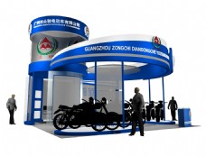 摩托车展厅模型