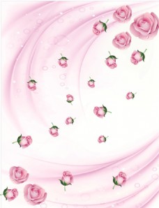 粉色梦幻玫瑰花漂亮移门图