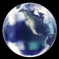 水纹带水波纹特效的地球模型旋转视频素材