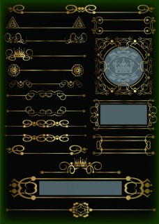 宫廷皇冠流线网页设计标签