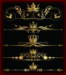 欧美皇室皇冠饰品网页设计标签