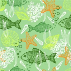 淘宝广告绿色海洋生物背景图片