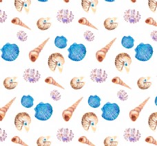 花海海螺贝壳花纹背景图