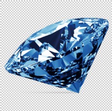 石材蓝色钻石免抠png透明图层素材