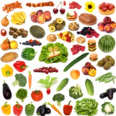 蔬菜水果手绘水果蔬菜彩色图案