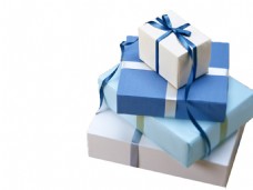 礼品包装蓝色包装礼品盒素材
