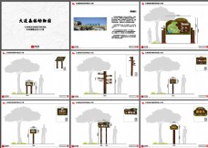 森林动物园导视系统概念方案设计木制标牌