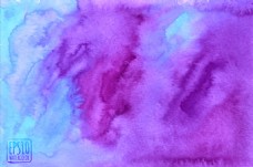 水彩效果蓝紫色水彩晕染渐变背景矢量素材图片