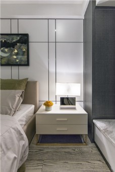 床、柜简约风室内设计卧室床头柜效果图
