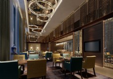 餐饮空间欧式奢华餐饮商业空间餐厅效果图设计图片