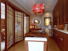 日式家居吊灯装修效果图