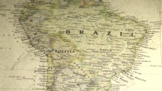 老式地图泛到巴西