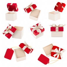 礼品包装打开包装礼品盒素材图片