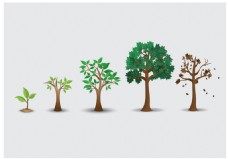 树木树苗绿化矢量素材