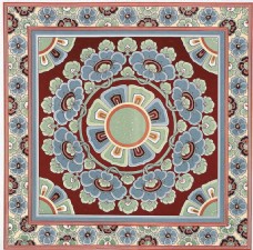 绣花方形民族花纹边框地毯贴图jpg图片