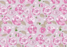 粉色玫瑰花纹图案矢量素材