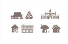 标志建筑建筑蘑菇城堡房子图案图形标志