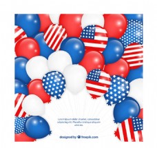美国星条旗元素气球背景