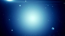 蓝色粒子星空梦幻背景特效视频