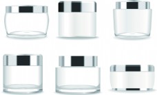 装饰品空瓶透明玻璃化妆品矢量素材