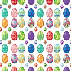 多彩的背景复活节彩蛋无缝设计