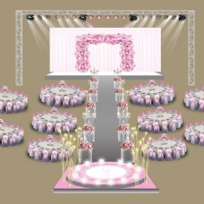 粉色樱花婚礼现场图