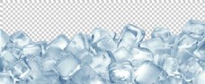 洋房一堆透明蓝色冰块免抠png透明图层素材